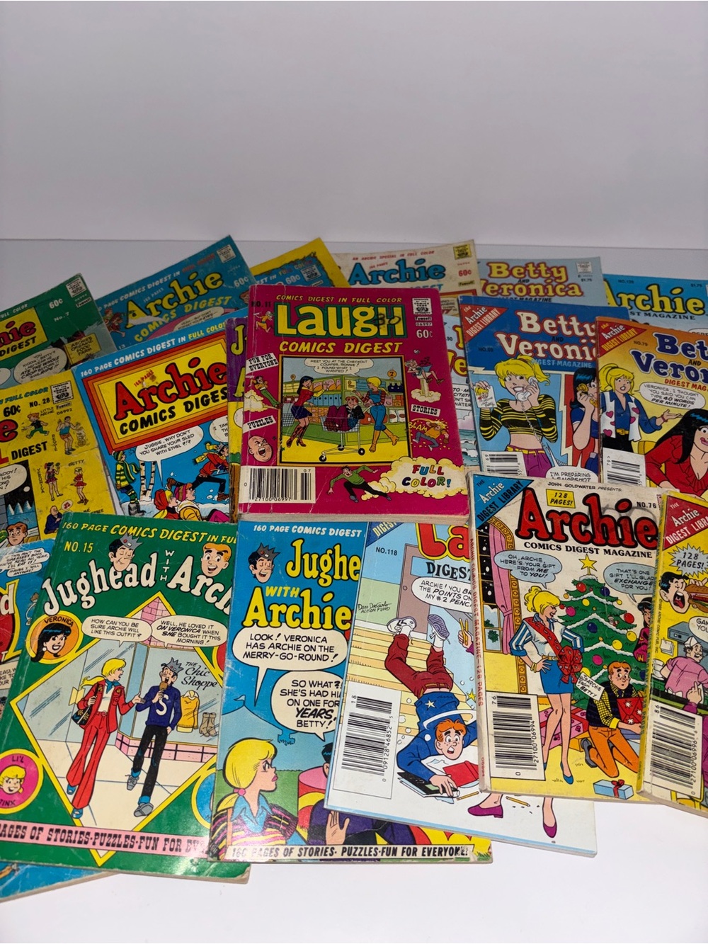 Lot of 19 Vintage Archie, Veronica, Jughead, Laugh, and Vericona & Betty Comics